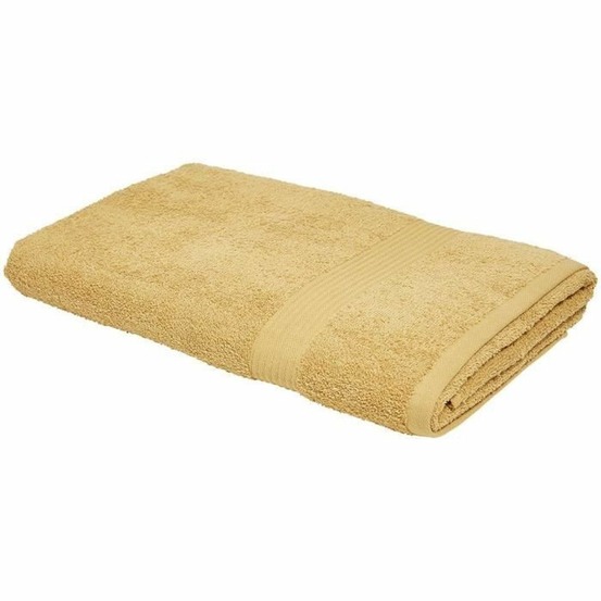 Maxi drap de bain 90 x 150 cm 100% coton coloris ocre