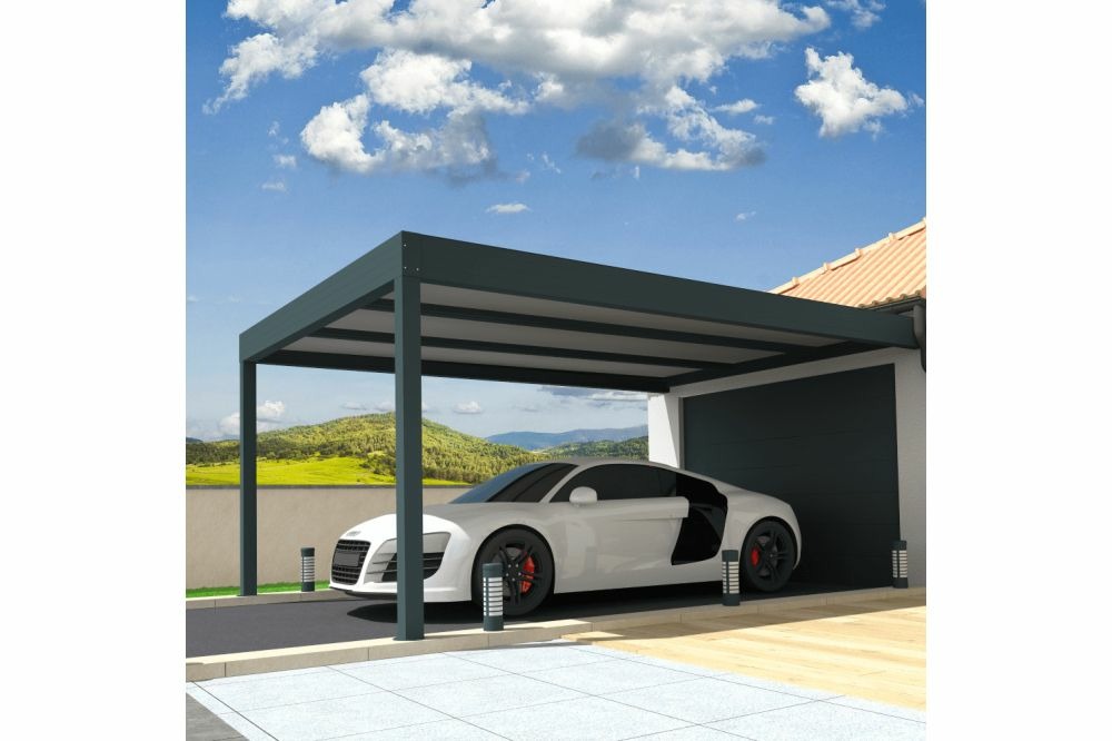 Carport isotoit® modern gris anthracite 3,78x3,00m