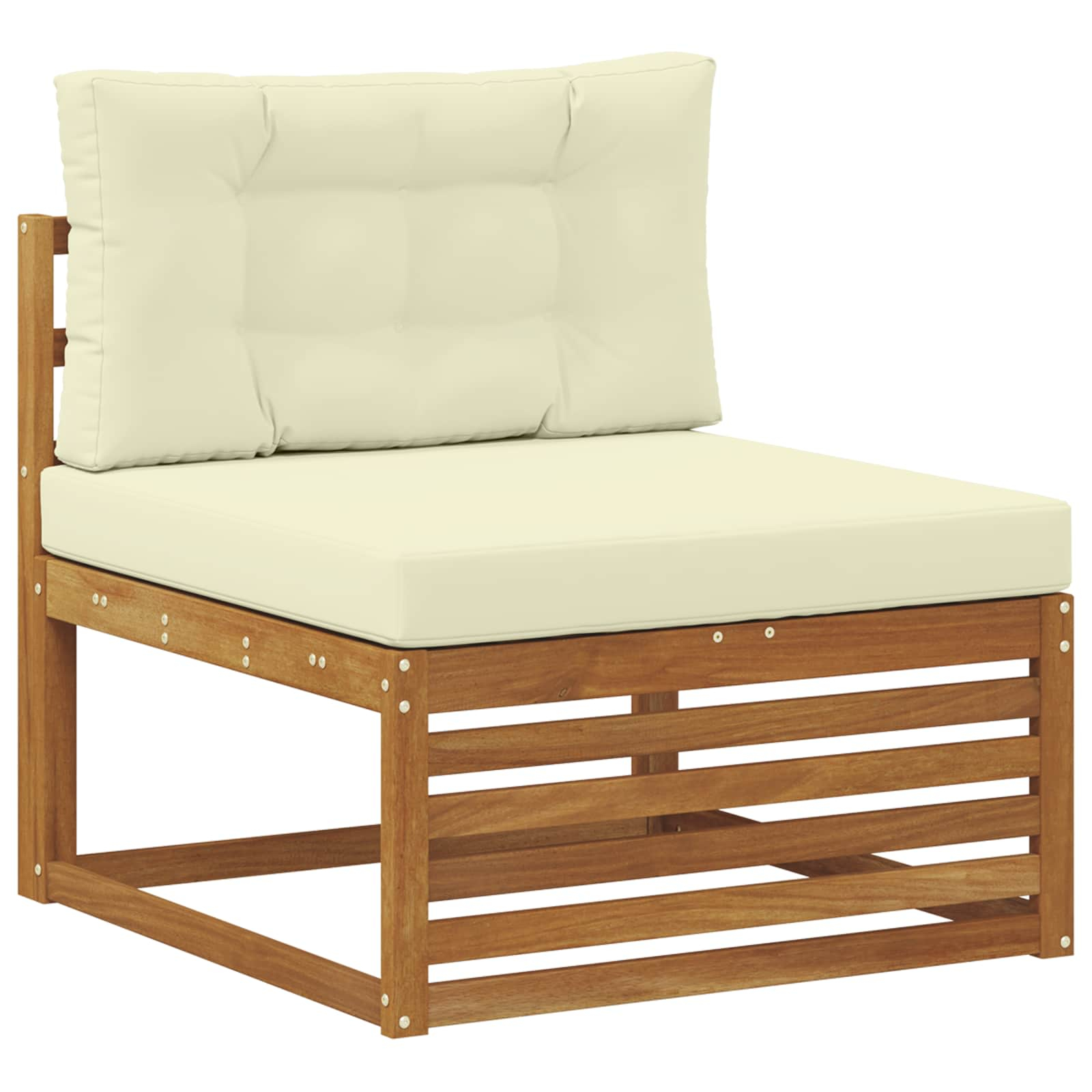 Canapé du milieu extérieur bois d'acacia massif naturel