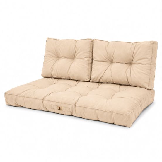 Coussins pour salon de jardin capitonné 100x50cm beige