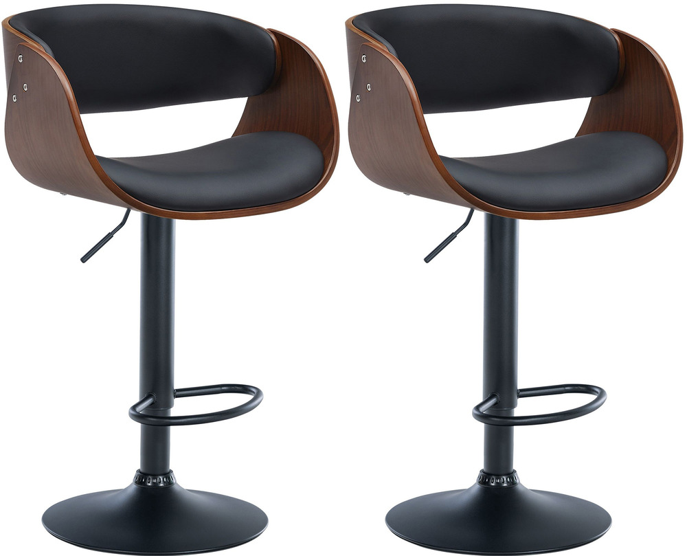 Lot de 2 tabourets de bar portmore simili cuir b