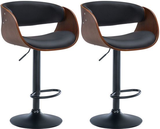 Lot de 2 tabourets de bar portmore simili cuir b