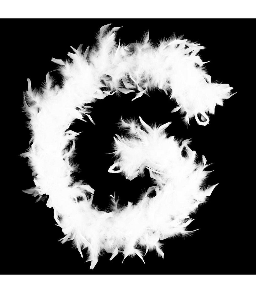 Guirlande de noël large 9 cm boa plumes longueur 1.8 mètres