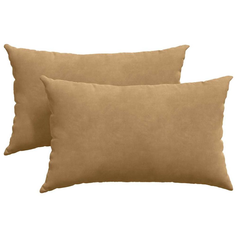 Coussins de canapé 2 pcs marron 50 x 30 cm