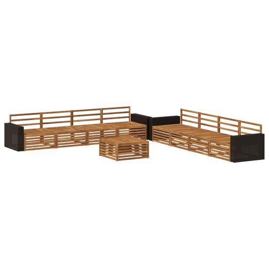 Ensemble de canapés d'extérieur 9 pc naturel