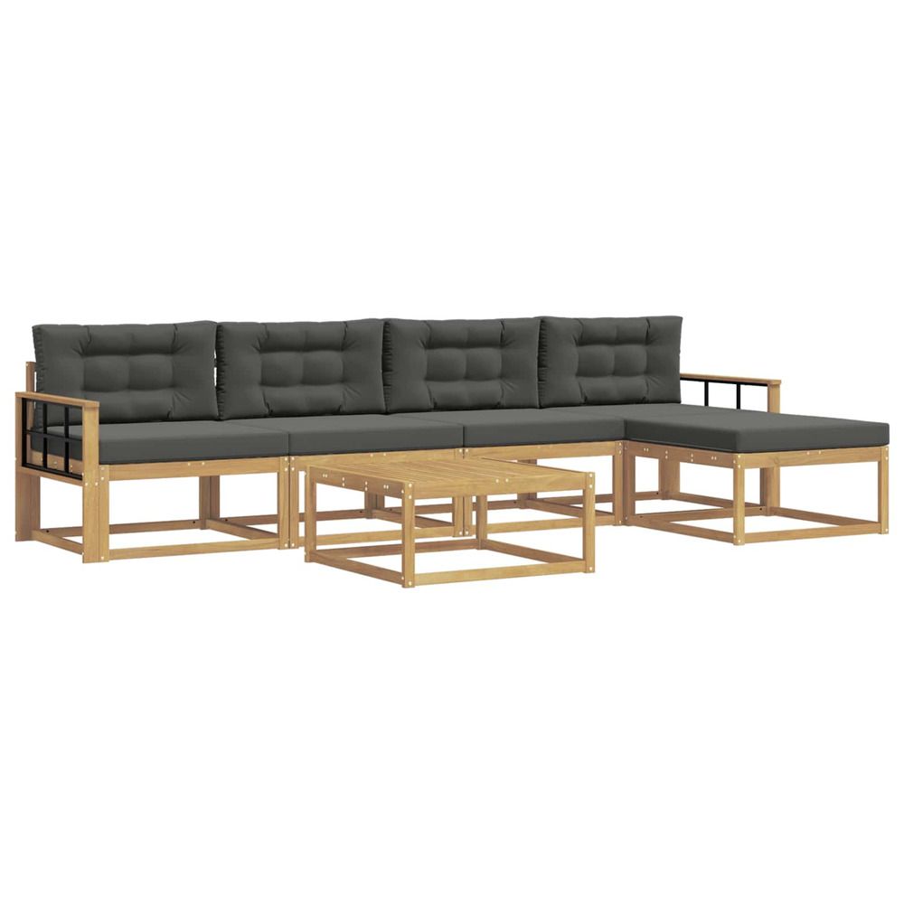 Ensemble de canapés d'extérieur 6 pc blanc et anthracite