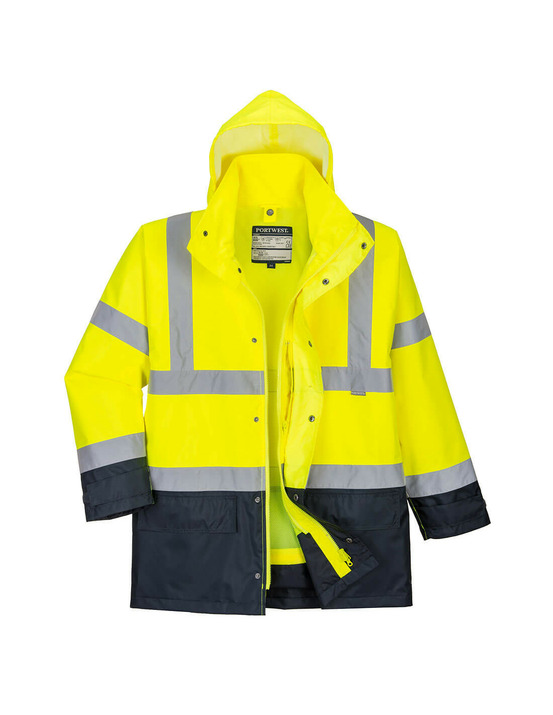 Parka bicolore executive 5-en-1 couleur : jaune/marine taille xxl - portwest