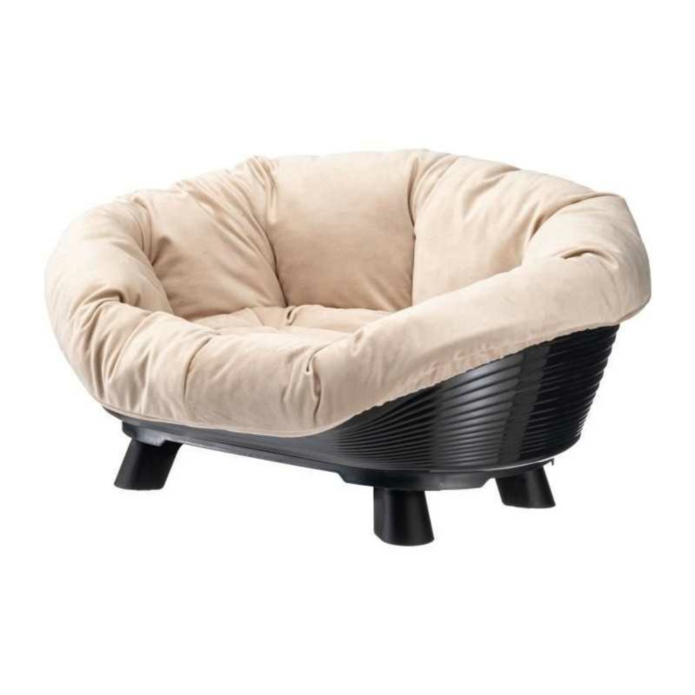 Corbeille - ferplast - sofa throne 4 - avec coussin - noir