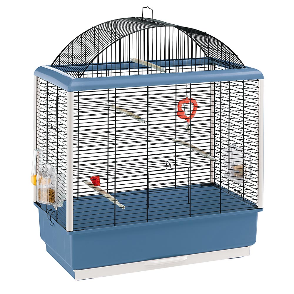 Ferplast cage pour canaris et autres petits oiseaux exotiques palladio 4, design élégant avec toit panoramique, accessoires et