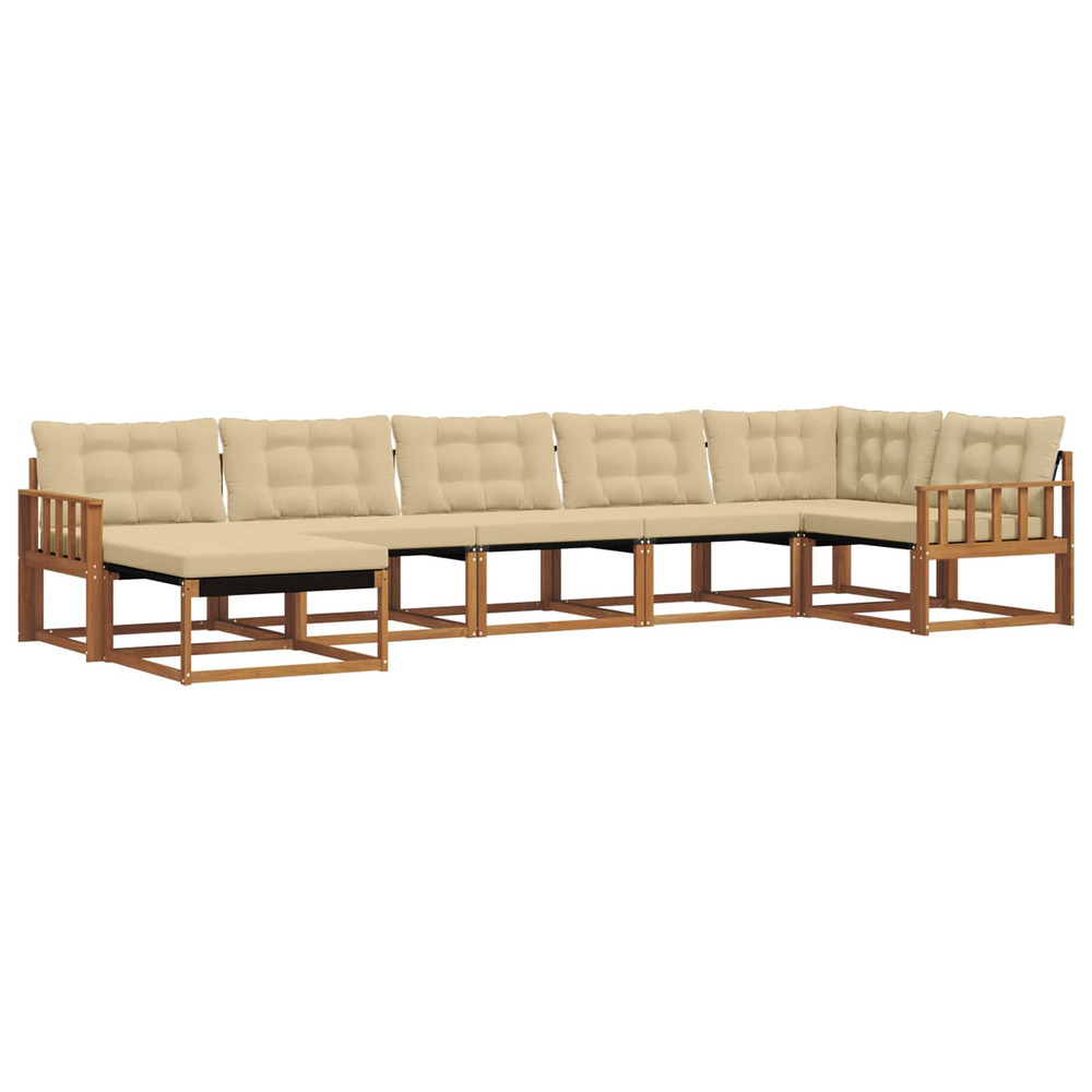 Ensemble de canapés d'extérieur 21 pcs naturel et beige