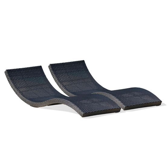Lot de 2 bains de soleil empilables