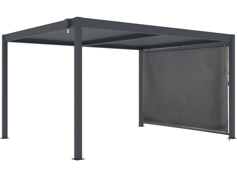Pergola bioclimatique avec store en aluminium 