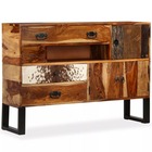 Buffet bahut armoire console meuble de rangement bois massif de sesham 115 cm