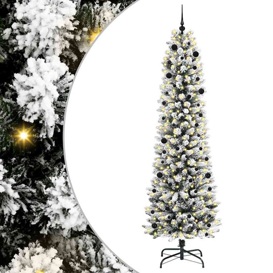 Sapin de noël artificiel blanc 240 cm pvc, métal et plastique