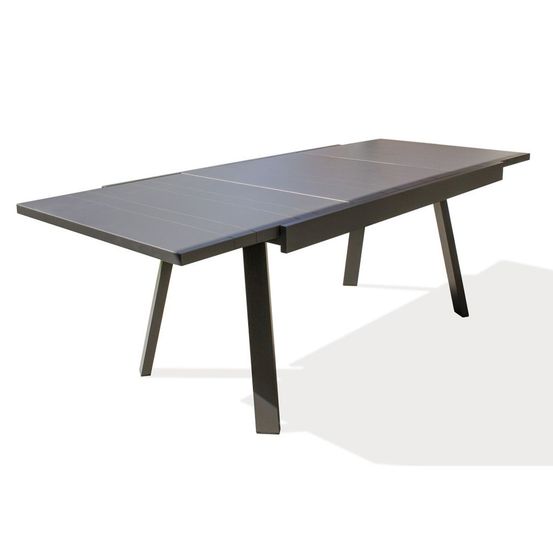 Table STOCKHOLM 150/225X96cm alu - ANTHRACITE