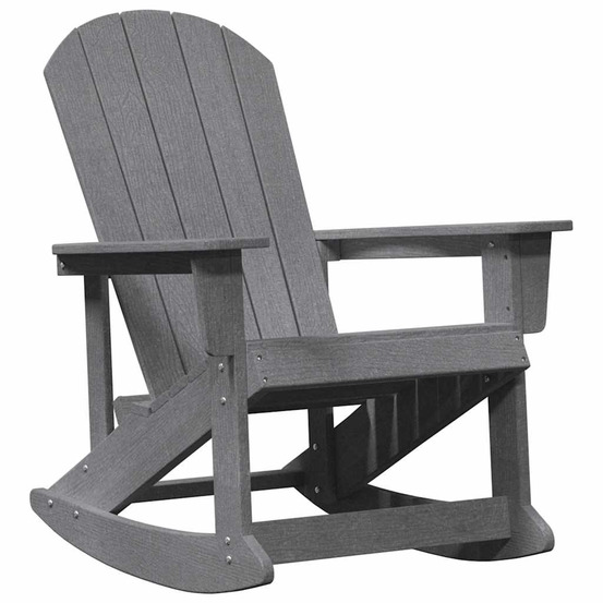 Chaise adirondack à bascule gris clair 73.5 x 92 x 90 cm hdpe