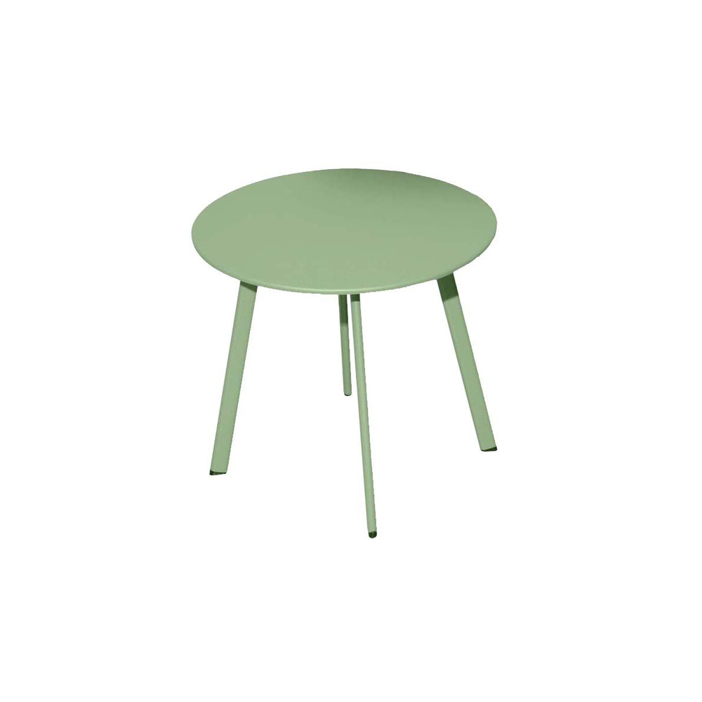 Table basse de jardin en acier massai 40 cm vert light