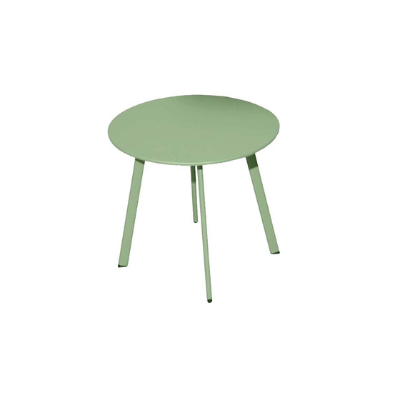 Table basse de jardin en acier massai 40 cm vert light