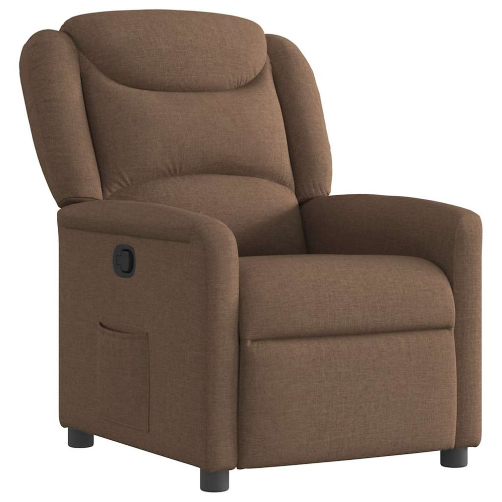 Fauteuil inclinable marron tissu