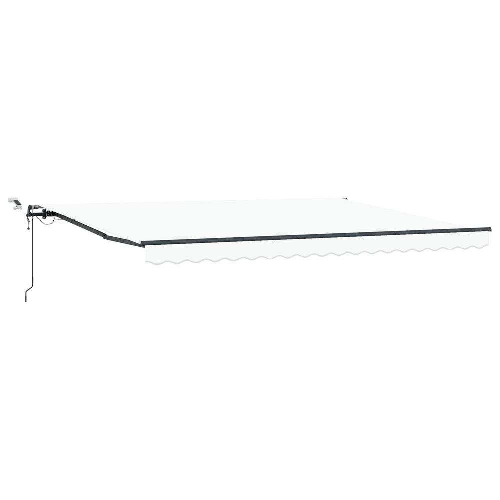 Auvent rétractable blanc 450 × 350 cm polyester