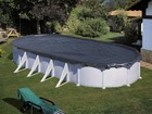 Bâche d'hivernage 120 g/m² pour piscine acier ovale 9,15 x 4,70 m