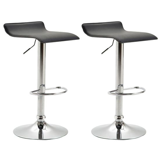 Lot de 2 tabourets de bar dyn v2 simili cuir chromé