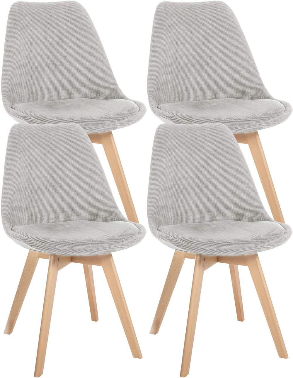 Lot de 4 chaises linares cord