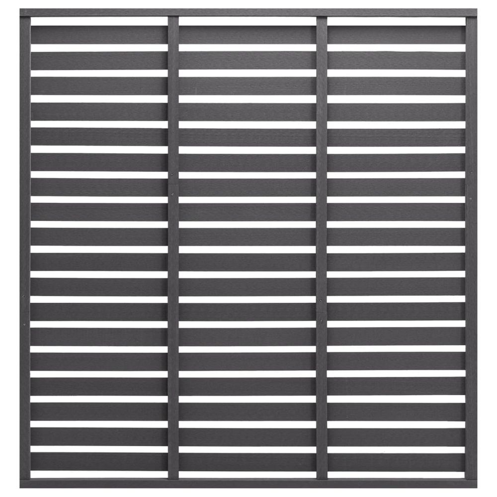 Panneau de clôture wpc 180x180 cm gris