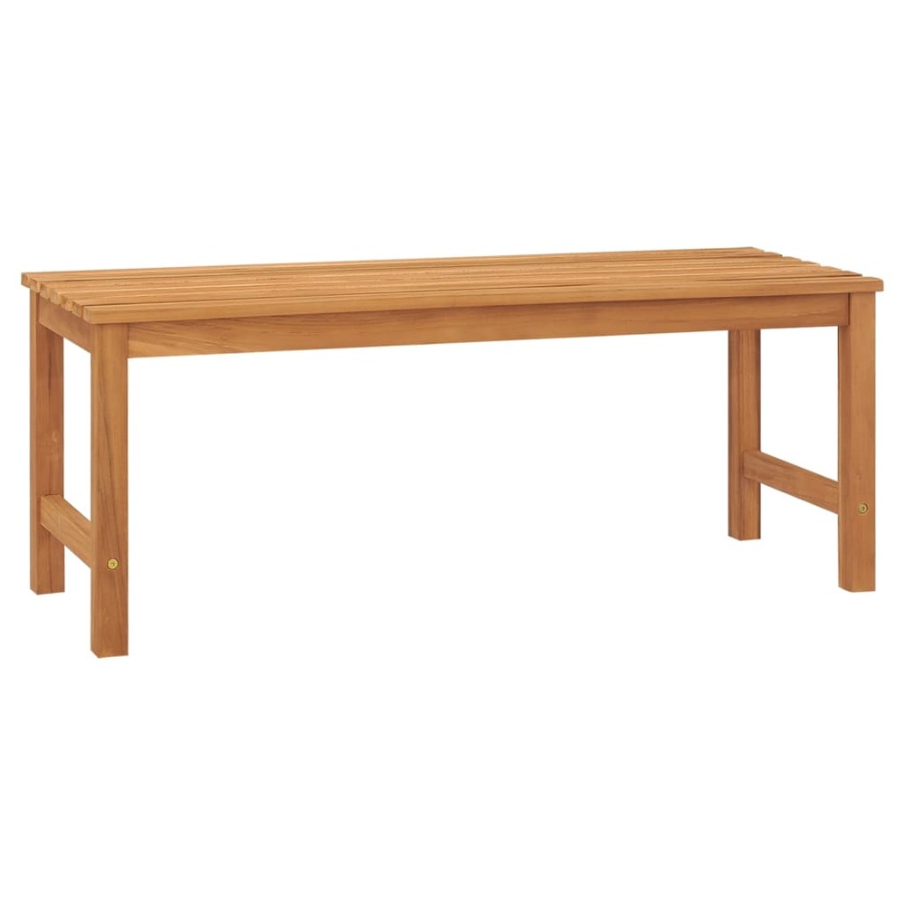 Banc de jardin meuble de patio d'extérieur terrasse 114 x 40 x 45 cm bois de teck solide