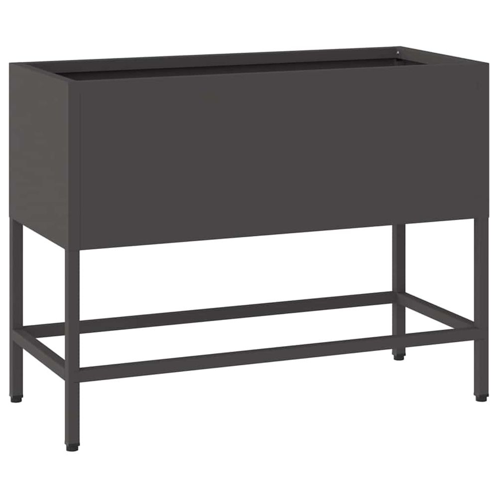Bac de jardin surélevé noir 60 x 26 x 45 cm acier
