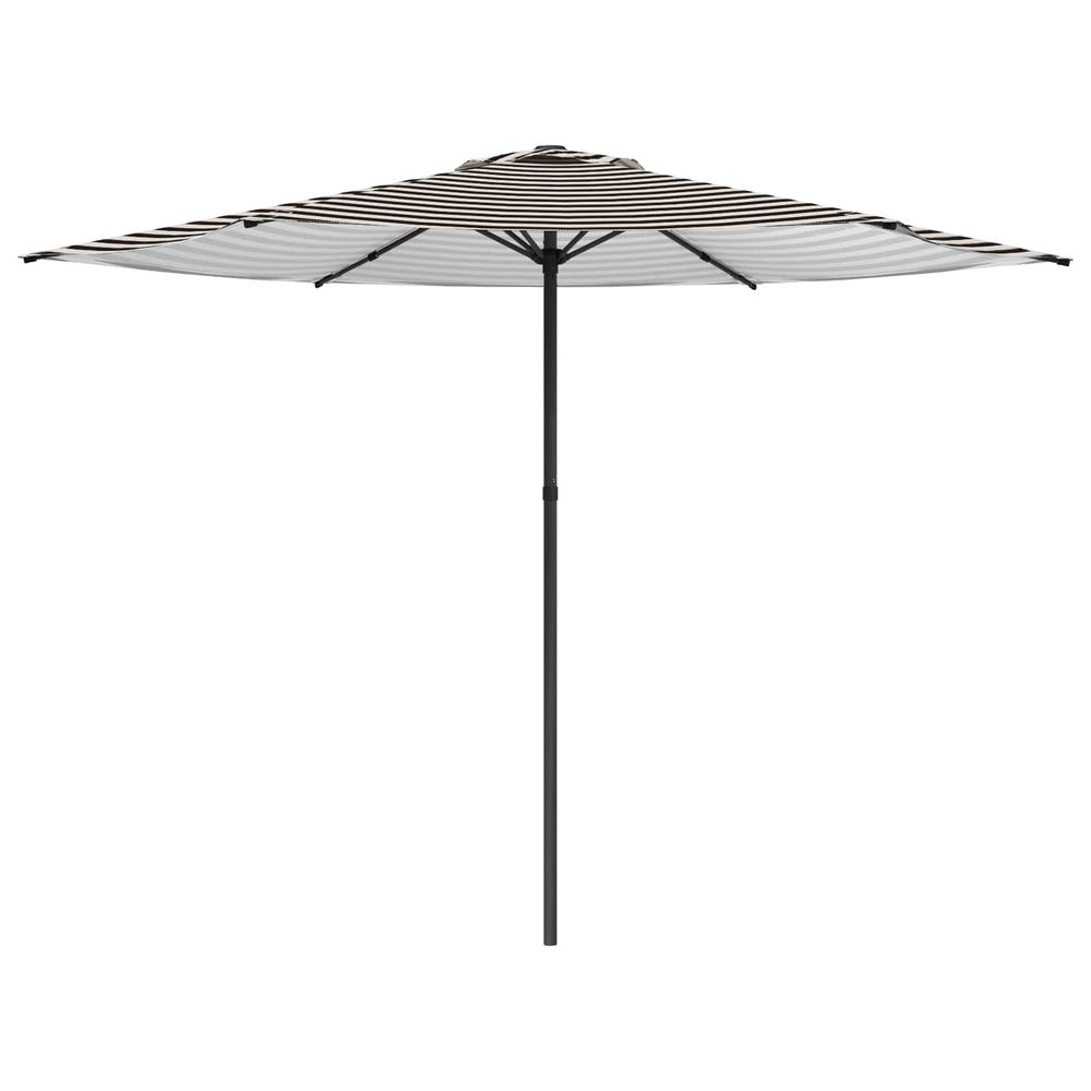 Parasol de jardin rectangulaire 3 x 3 m polyester noir et blanc