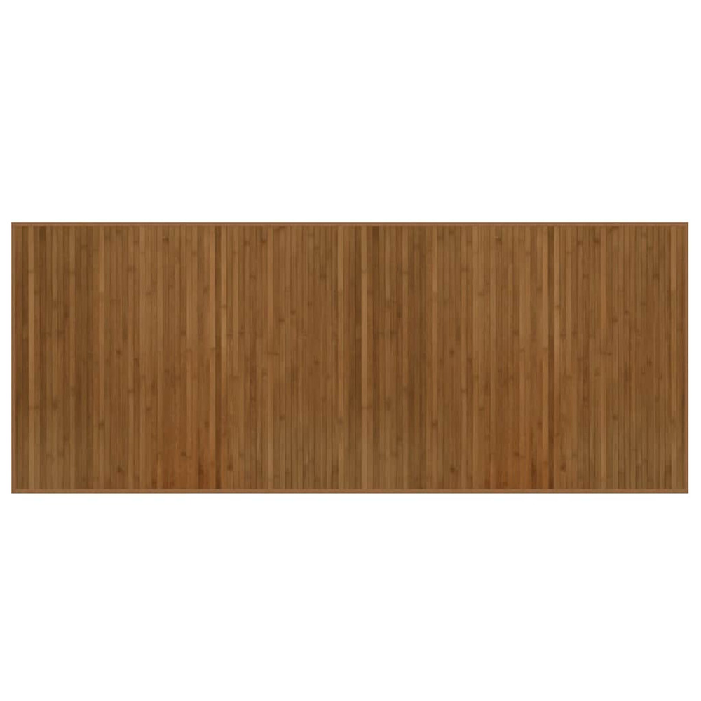 Tapis rectangulaire marron 80x200 cm bambou