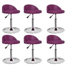 Chaises de salle à manger pivotantes 6 pcs violet similicuir