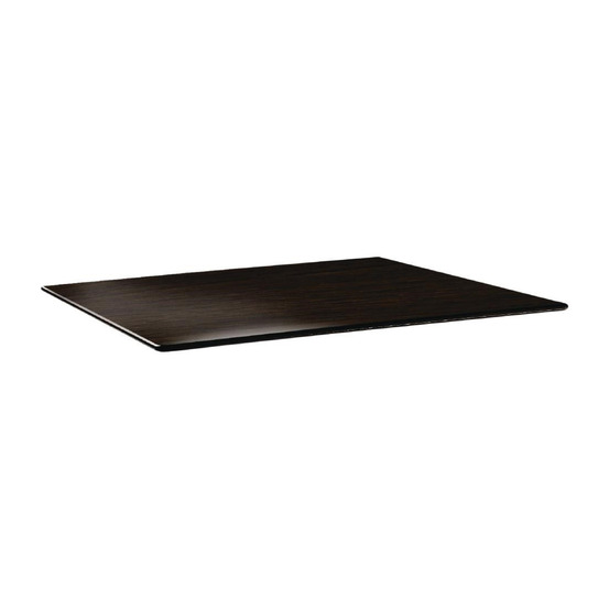 Plateau de table wengé rectangulaire 120 x 80 cm - topalit