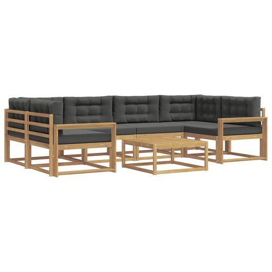 Ensemble de canapés d'extérieur 5 pc blanc et anthracite