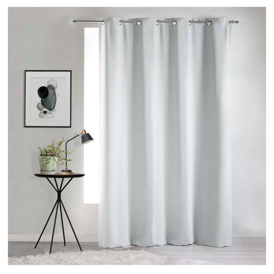Rideau a oeillets occultant 135 x 240 cm occult neige