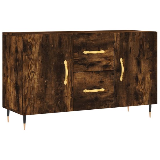 Buffet bahut commode armoire meuble de rangement organisateur cuisine salle de séjour salon 100 x 36 x 60 cm bois d'ingénieri