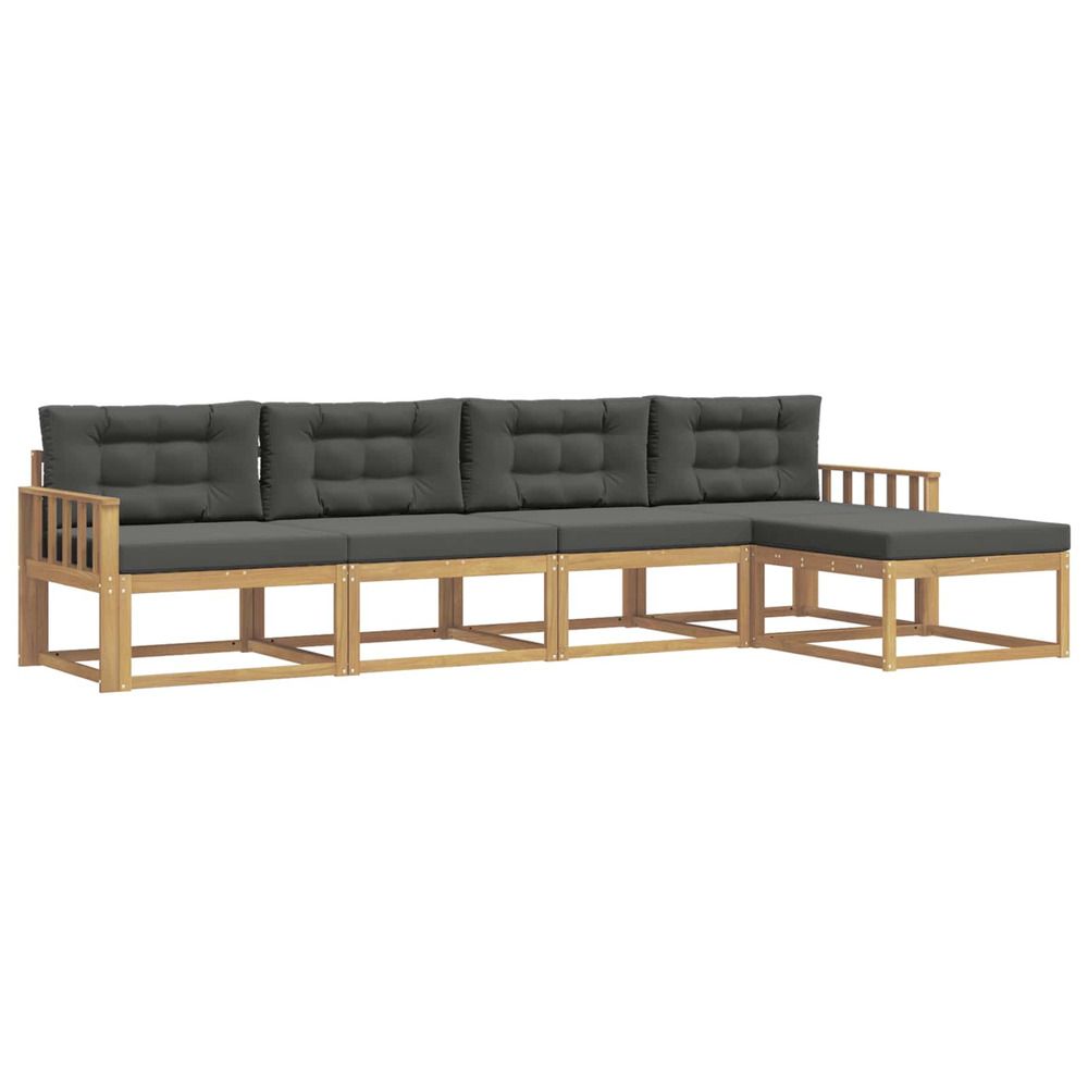 Ensemble de canapés d'extérieur 4 pc blanc et anthracite