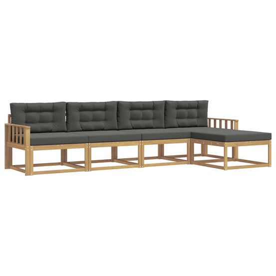 Ensemble de canapés d'extérieur 4 pc blanc et anthracite