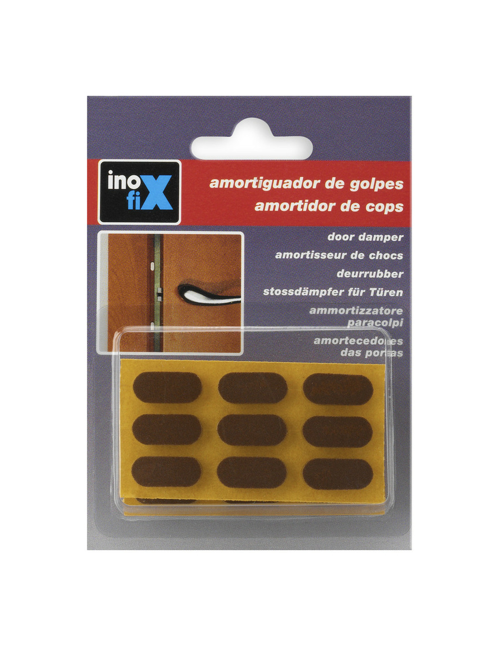 Amortisseurs de chocs adhésifs marron x18 - inofix