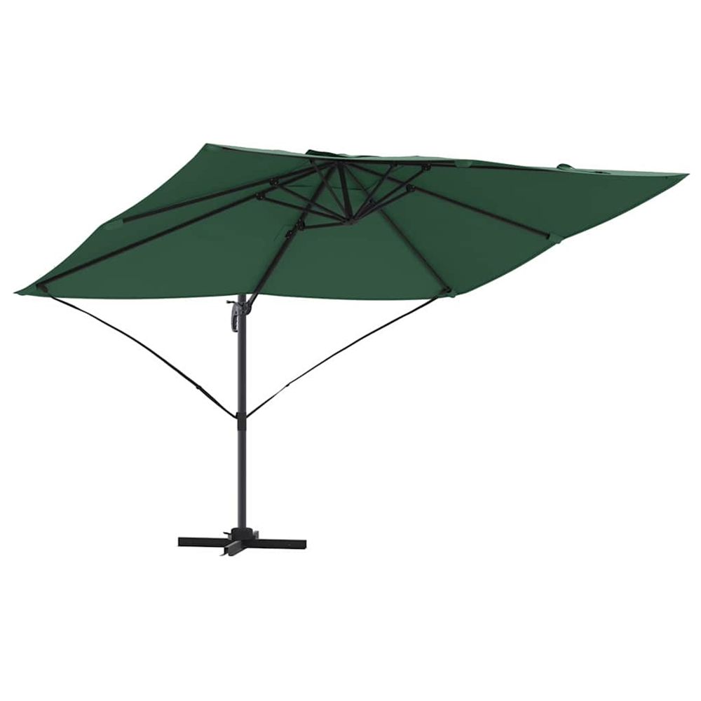Parasol 351 x 250 x 260 cm polyester et aluminium vert