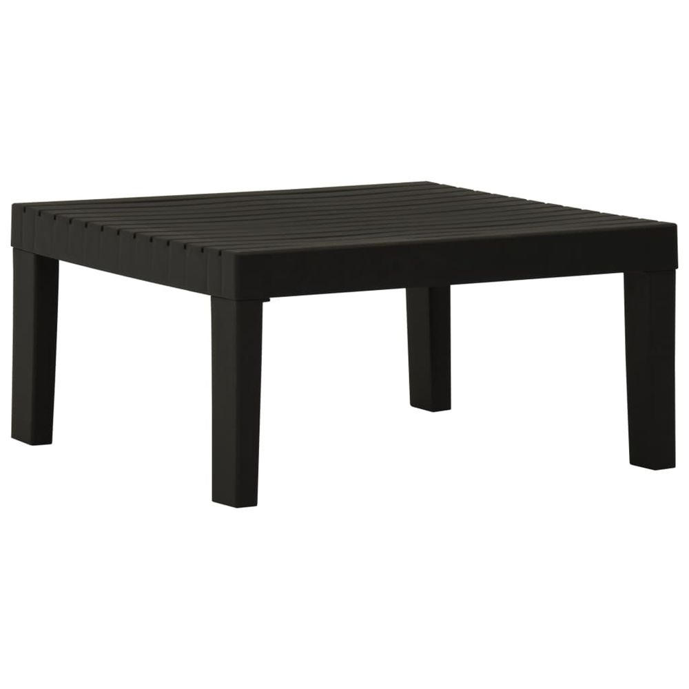 Table de salon de jardin plastique gris