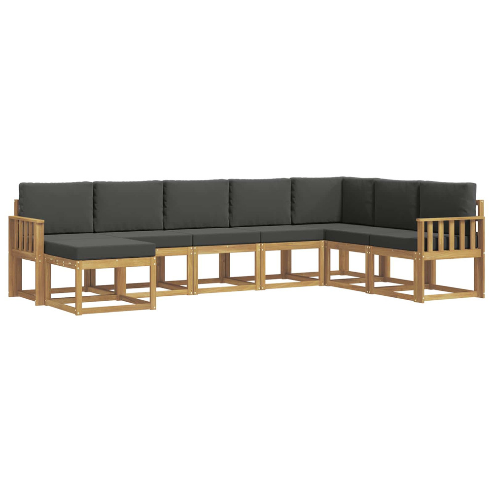 Ensemble de canapés d'extérieur 8 pcs blanc et anthracite