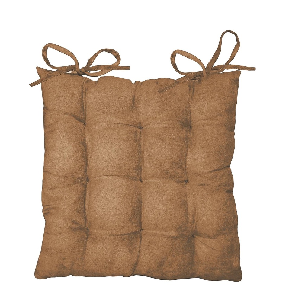 Assise matelassée suedine fauve