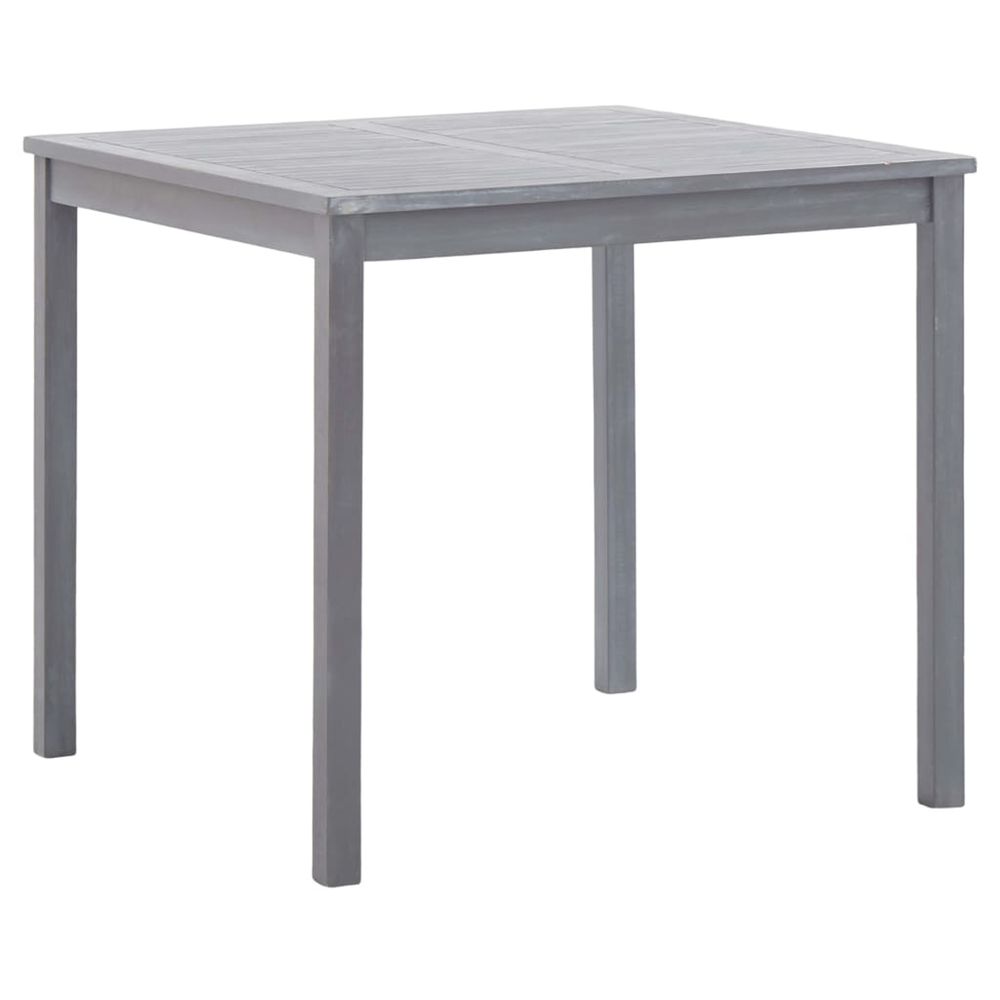 vidaXL Table de jardin Gris 80x80x74 cm Bois