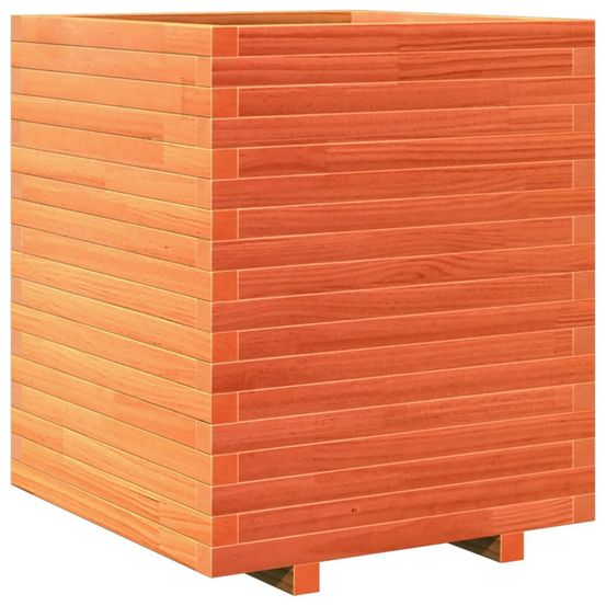 Jardinière d'extérieur cire marron 60x60x72 cm bois de pin massif