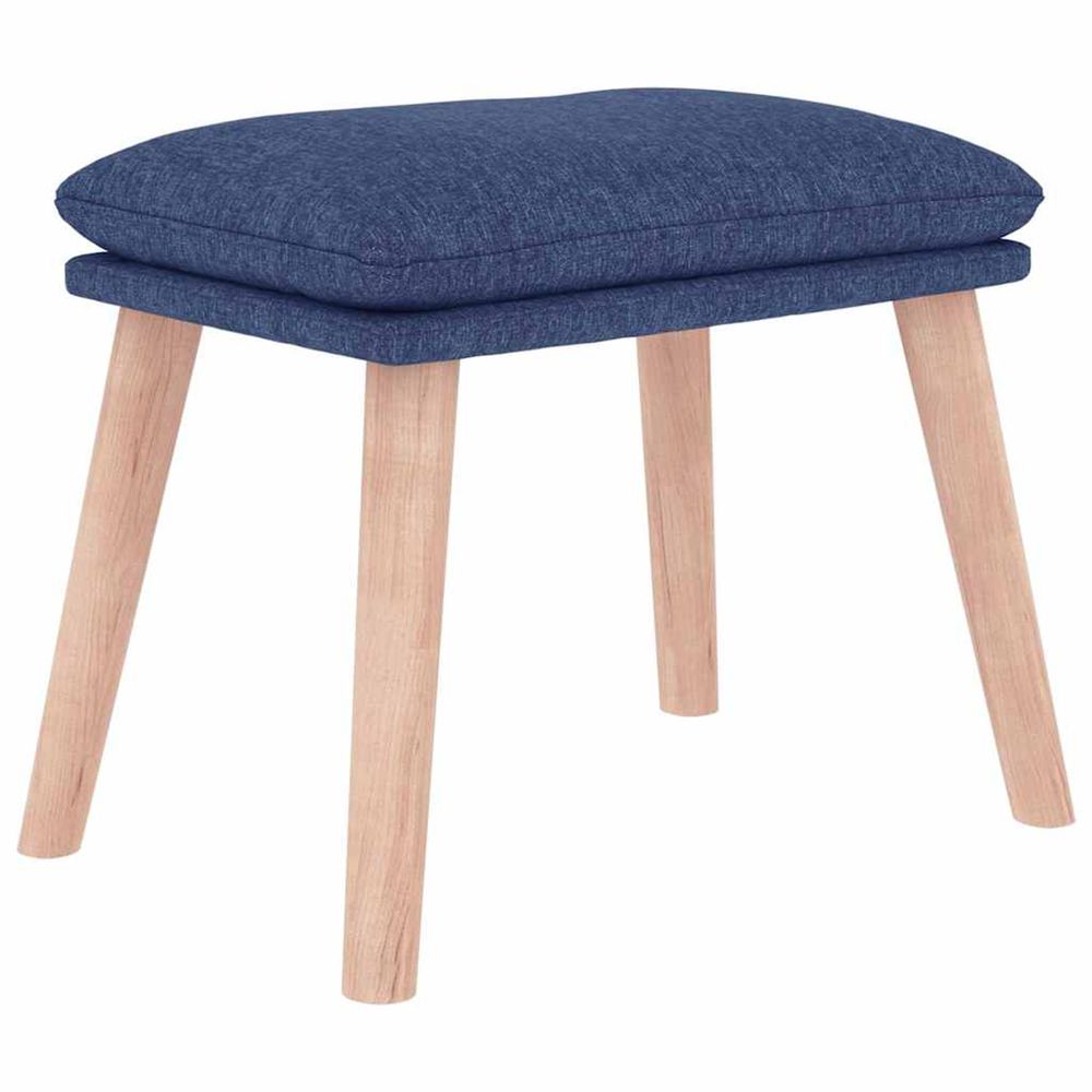 Repose-pied bleu 45x29,5x35 cm tissu