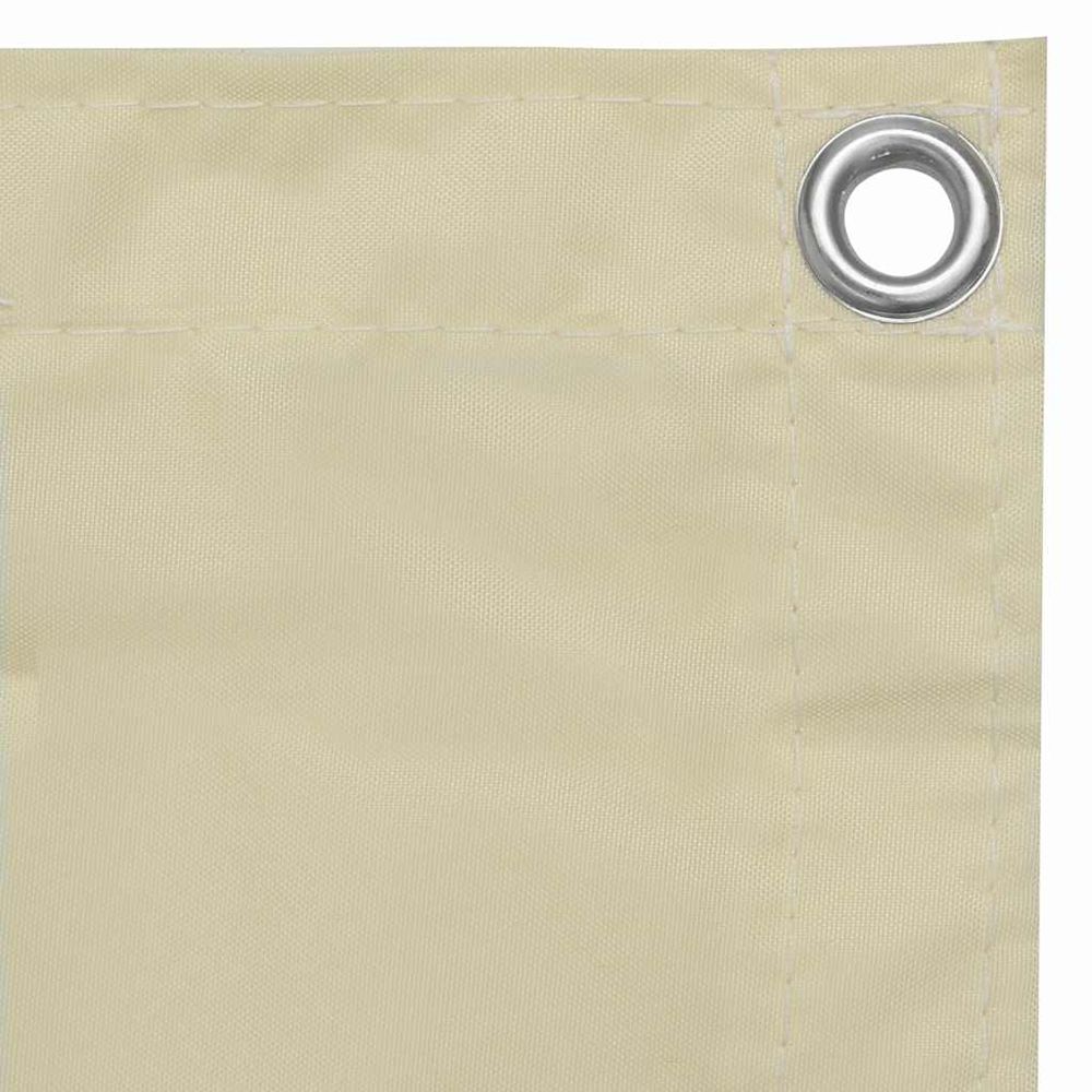Écran de balcon crème 120x500 cm tissu oxford