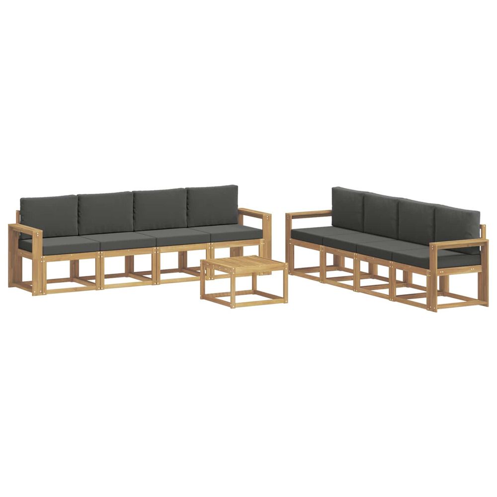 Ensemble de canapés d'extérieur 9 pc blanc et anthracite