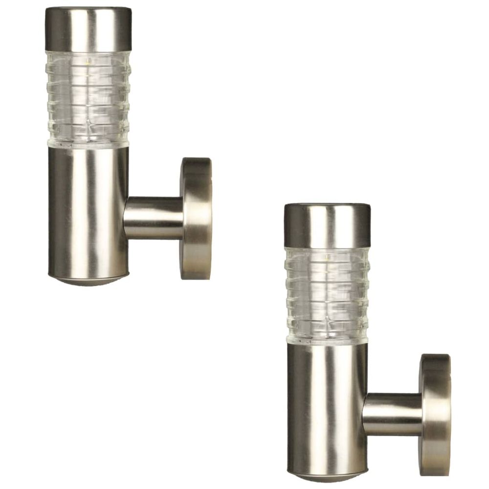 Lampe led solaire de jardin tacoma 2 pcs argenté 34245